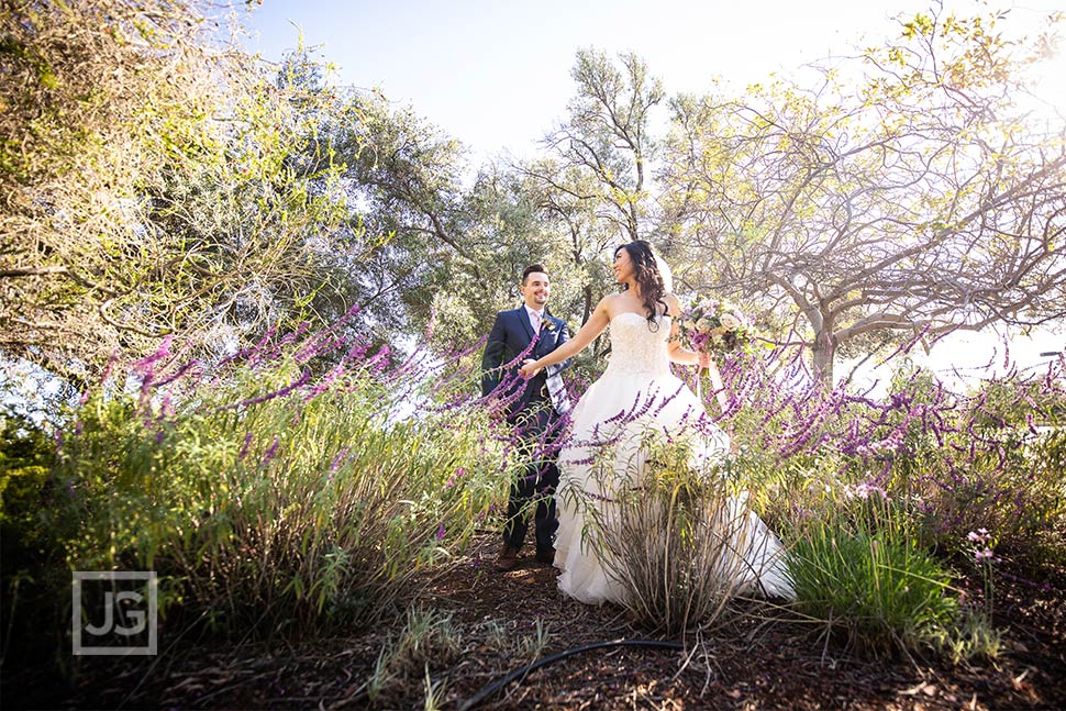 Padua Hills Theatre Wedding Photo with Flowers