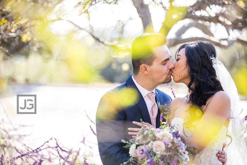 Padua Hills Theatre Wedding Photo with Flowers