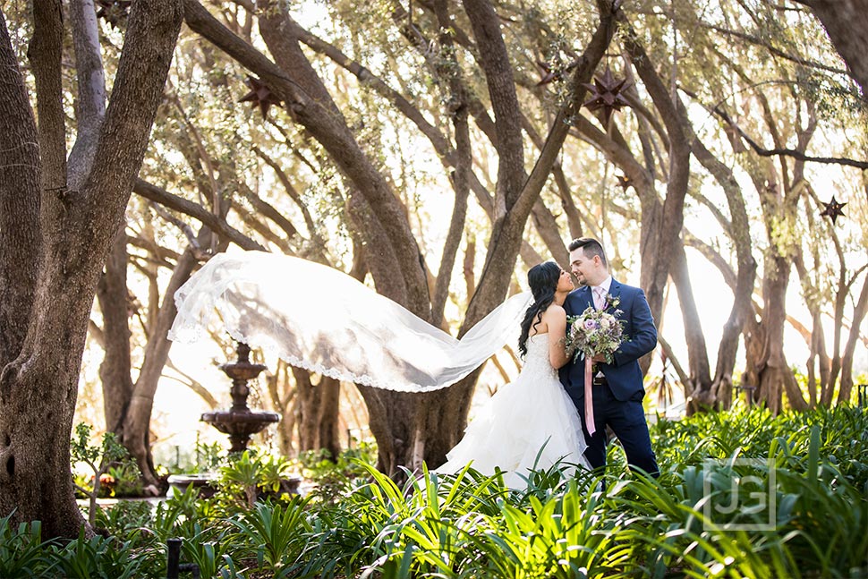 Padua Hills Theatre Wedding Photo with Fountain