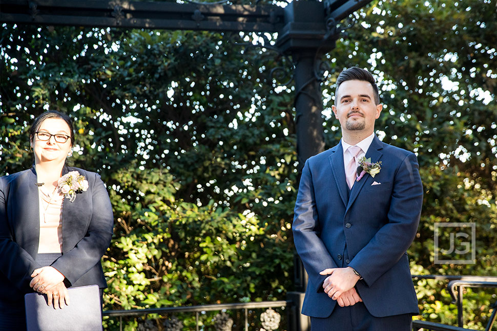 Padua Hills Theatre Wedding Ceremony Groom Waiting