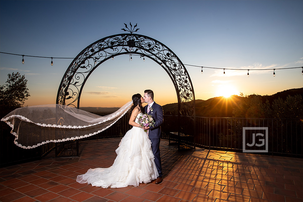 Padua Hills Sunset Wedding Photos on the Terrace