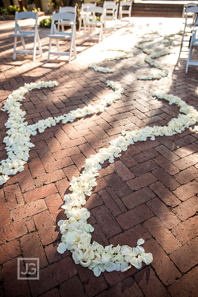 Padua Hills Wedding Ceremony Flower Petals