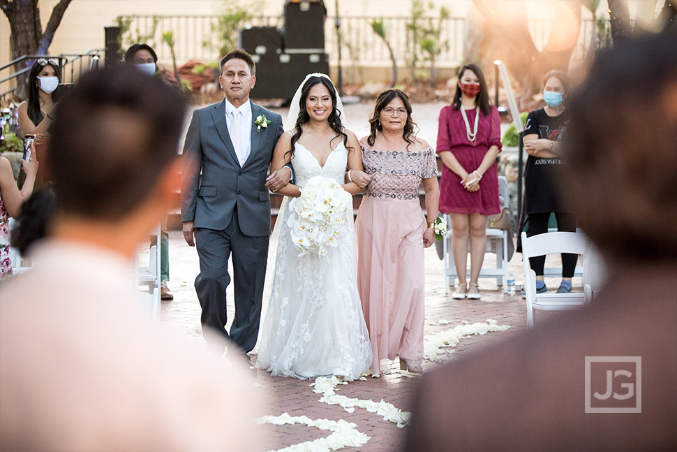 Coronavirus Wedding Ceremony Bride Procession