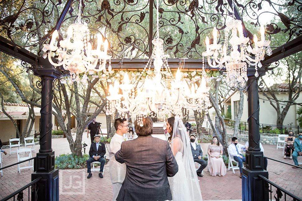 Wedding Ceremony with Chandelier