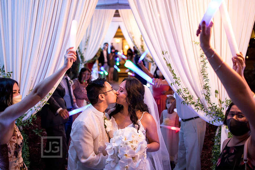 Padua Hills Theatre Micro Wedding Reception Kiss