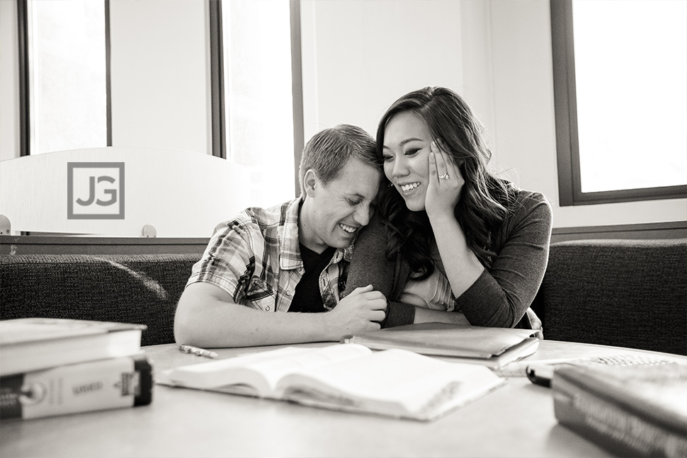 Engagement Photos Cal Poly Pomona Library