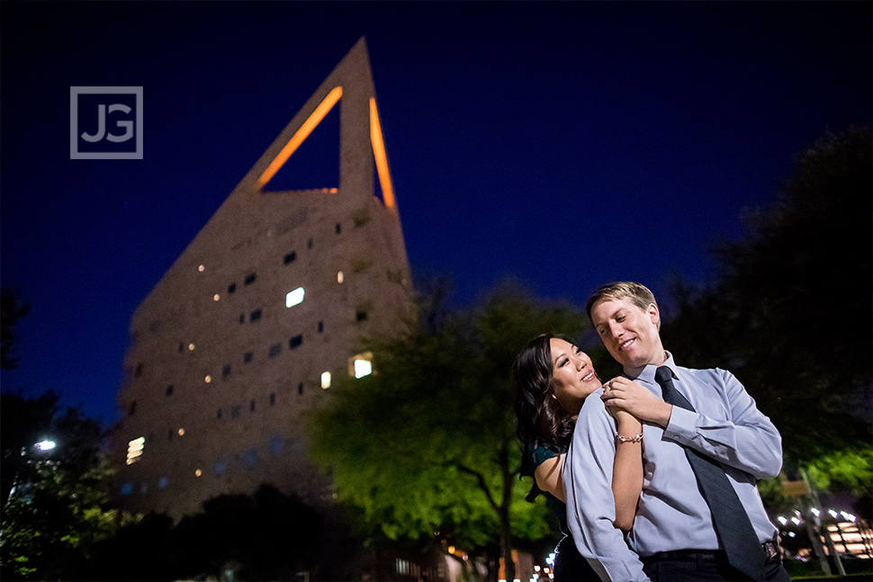 Cal Poly Pomona Engagement Photos at Night