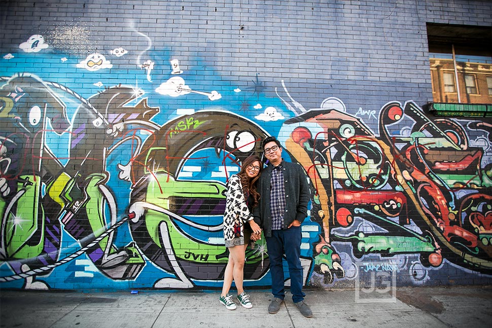 Los Angeles Engagement Photos Graffiti