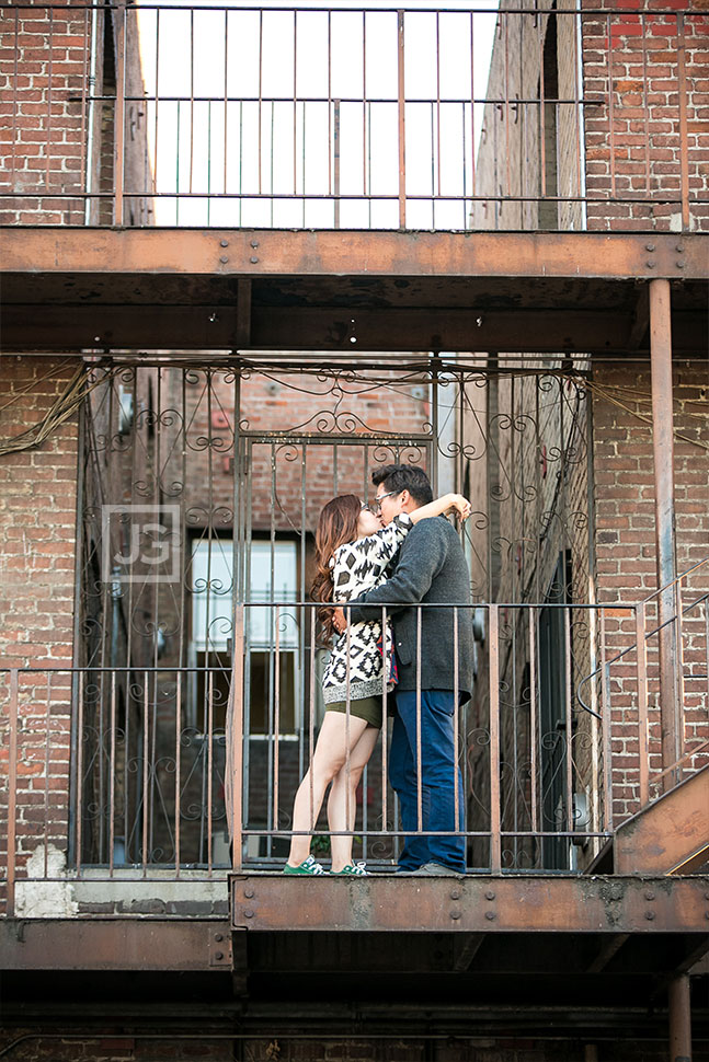 Engagement Photos on a Fire Escape