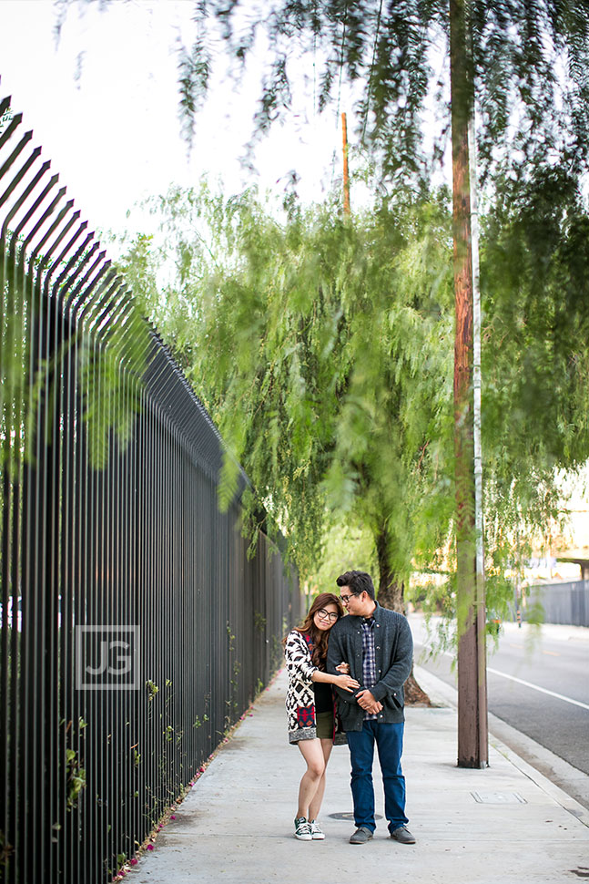 Engagement Photography on a Street in Los Angeles