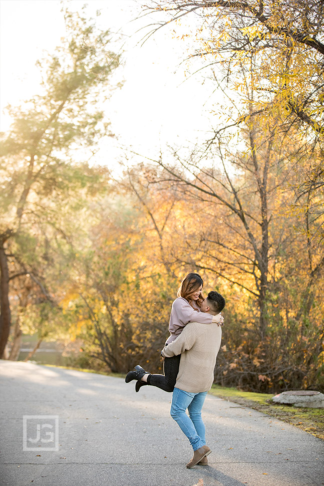 Park Trail Engagement Photography 