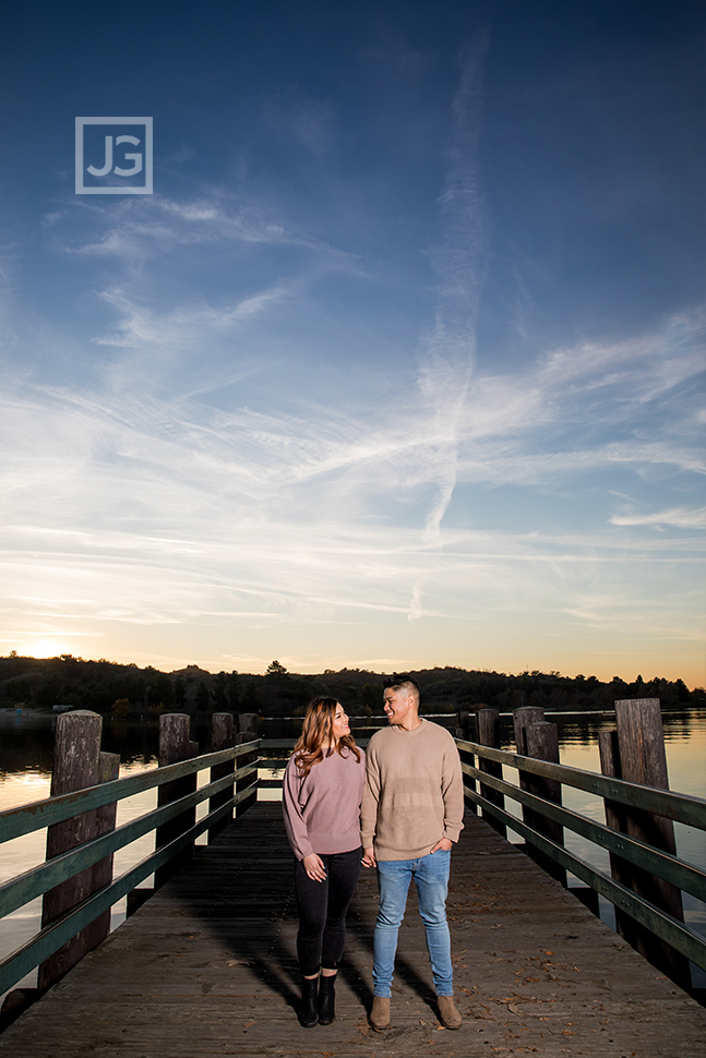 Lake Pier Engagement Photos 