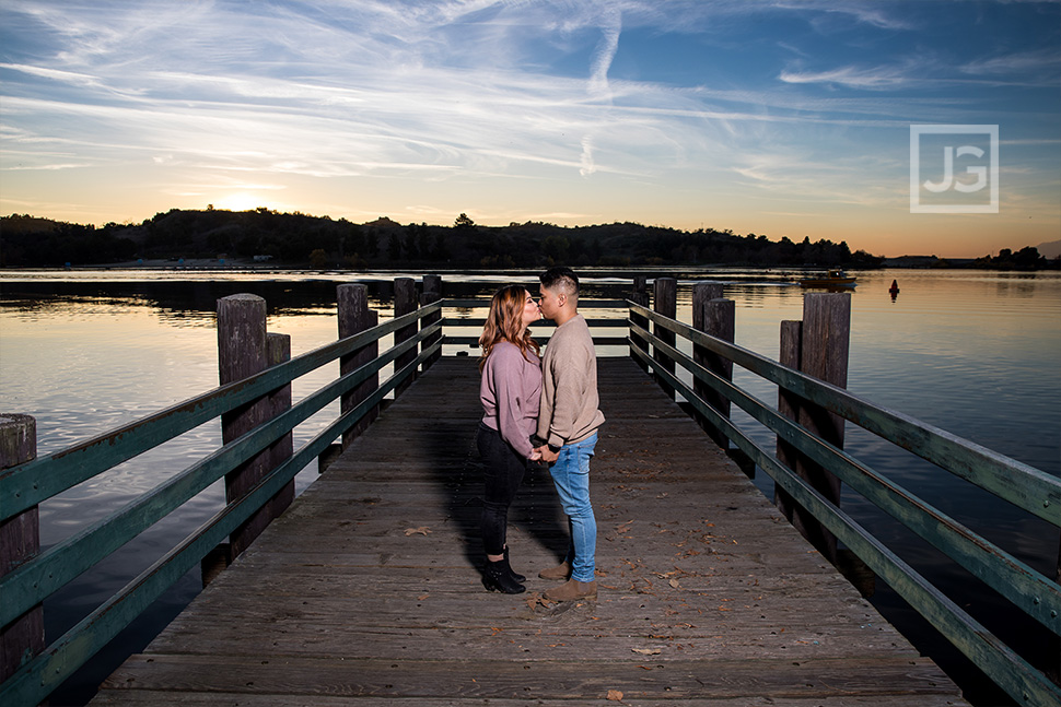 Lake Pier Engagement Photos 