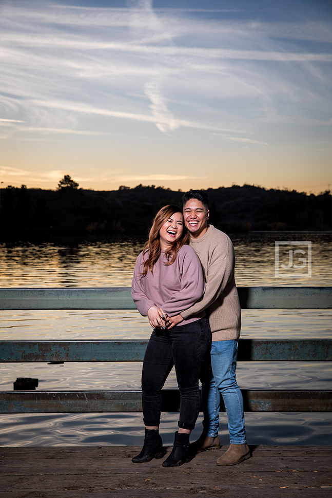 Engagement Photography on a Lake Pier