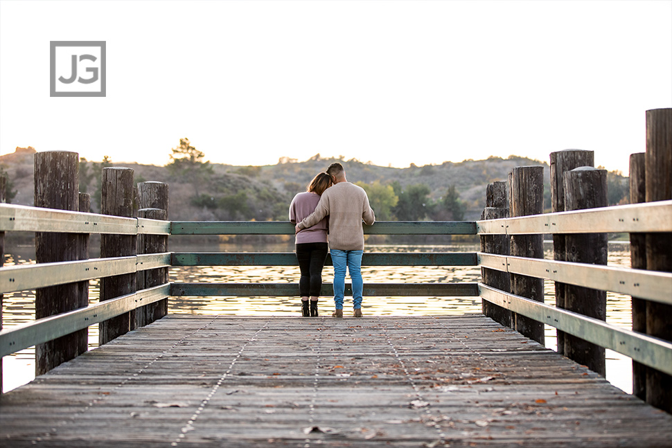 Engagement Photography on a Lake Pier