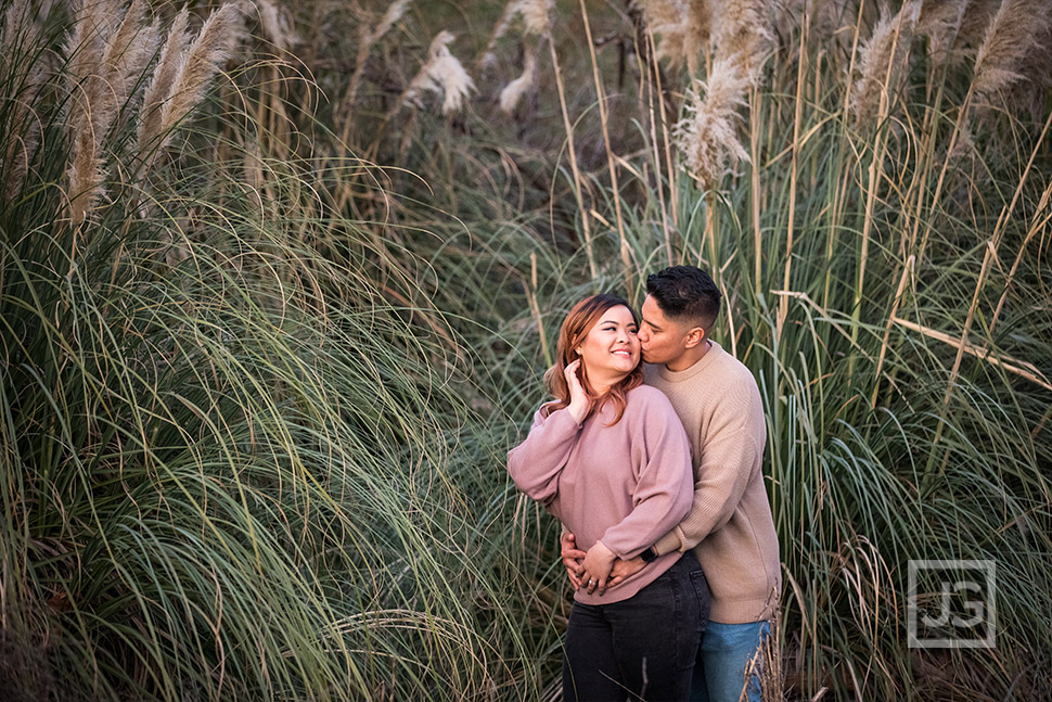 Engagement Photo with reeds