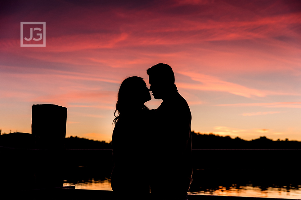 Sunset Silhouette Engagement Photo