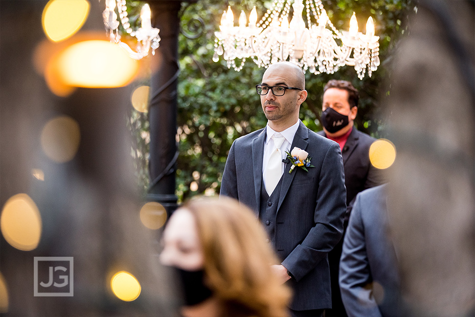 Padua Hills Theatre Wedding Ceremony Groom