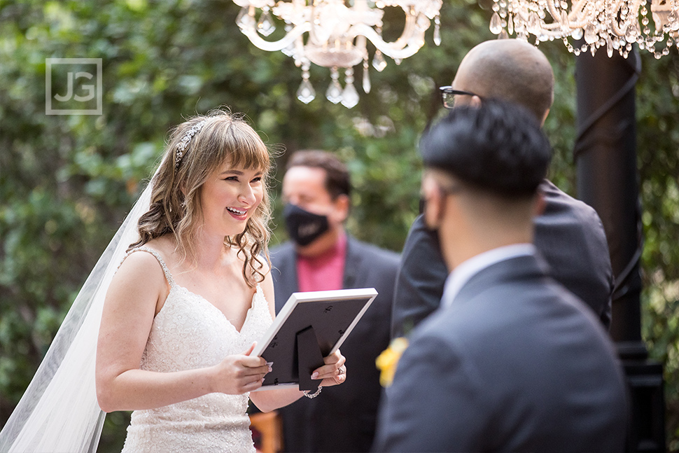 Bride Reading Vows