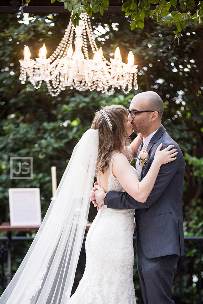 Padua Hills Theatre Wedding First Kiss