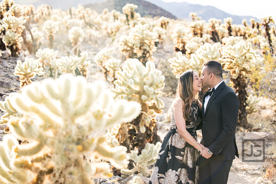 Engagement Photo with Cactus