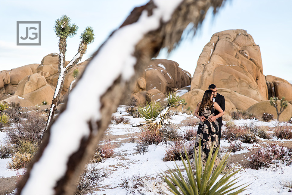 Snow in the Desert Engagement Photos