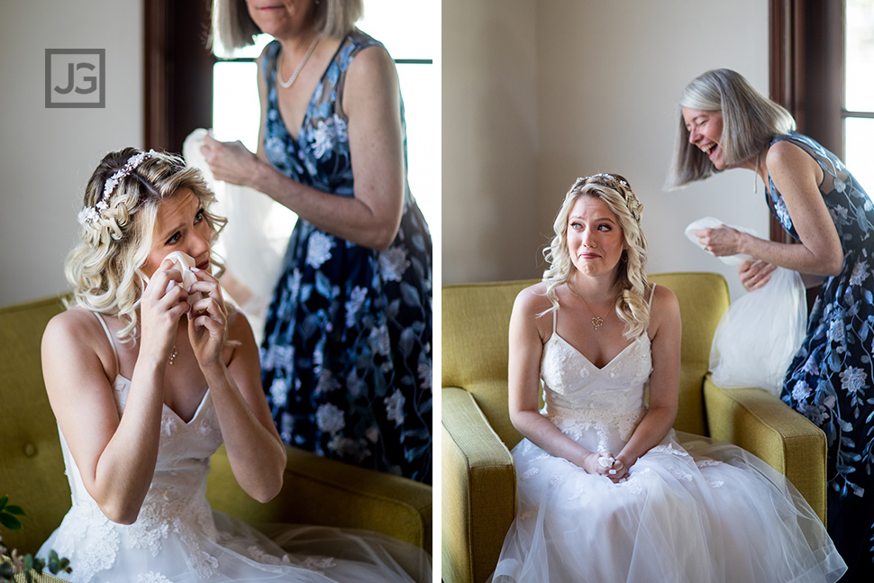 Bride Crying in a Sweet Moment