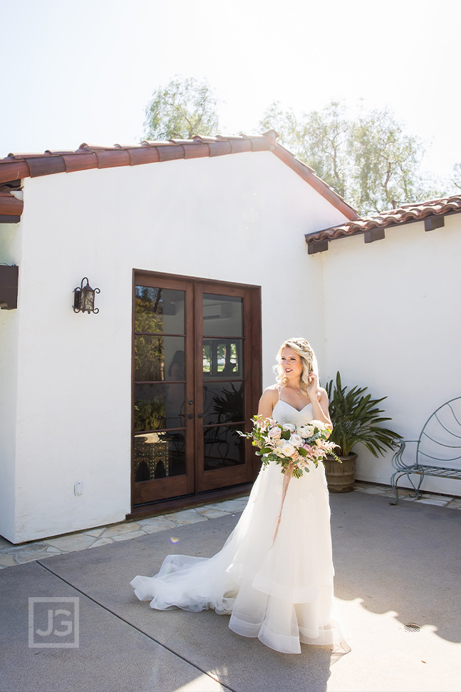 Bride Photos at Quail Ranch Cottage