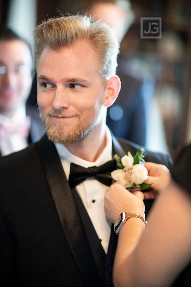 Groom Getting Pinned