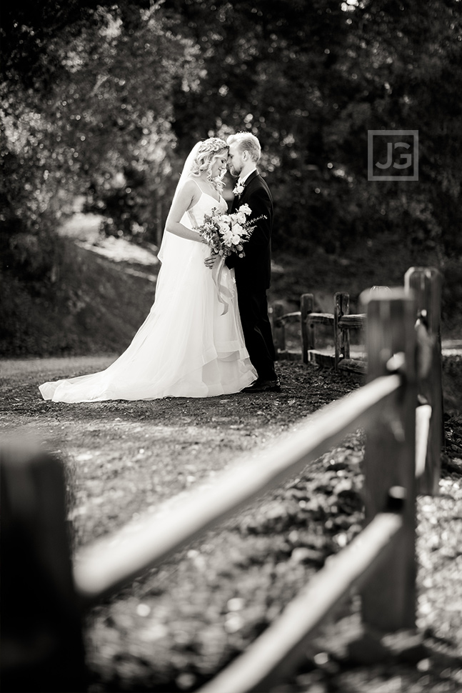 Quail Ranch Wedding Photos with Fence