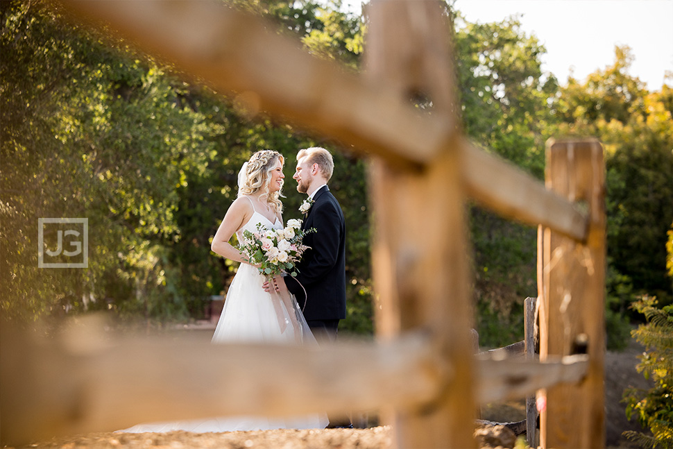 Quail Ranch Wedding Photos with Fence