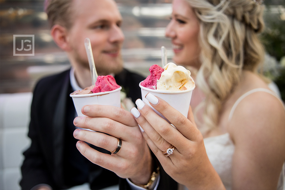 Simi Valley Wedding Eating Gelato