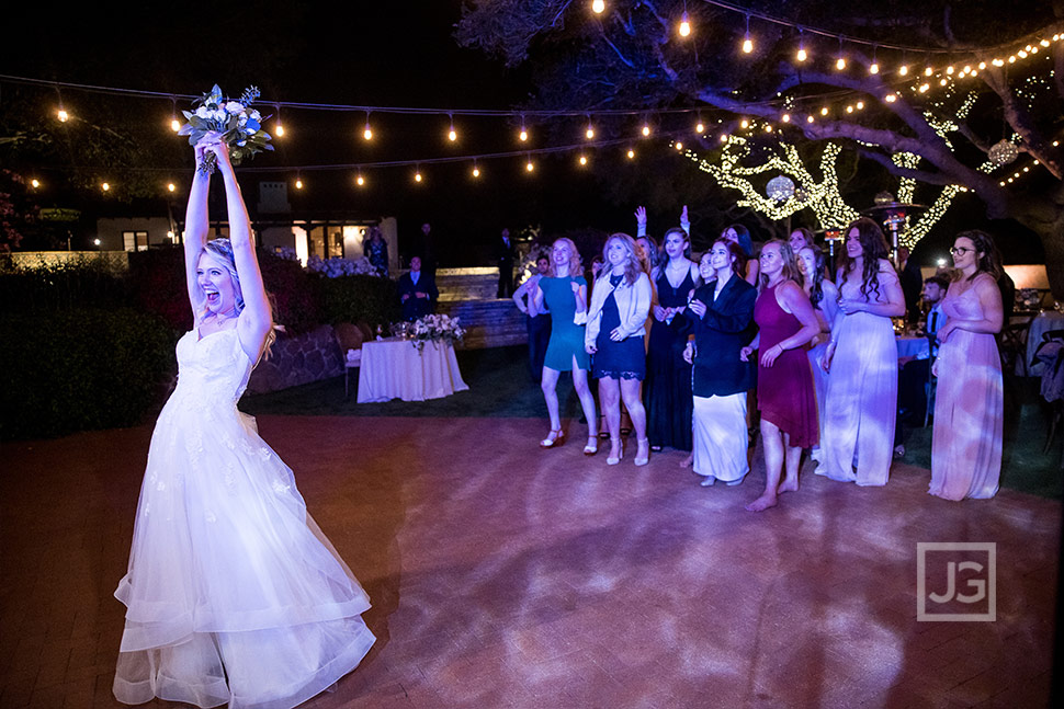 Bouquet Toss Quail Ranch Wedding Reception