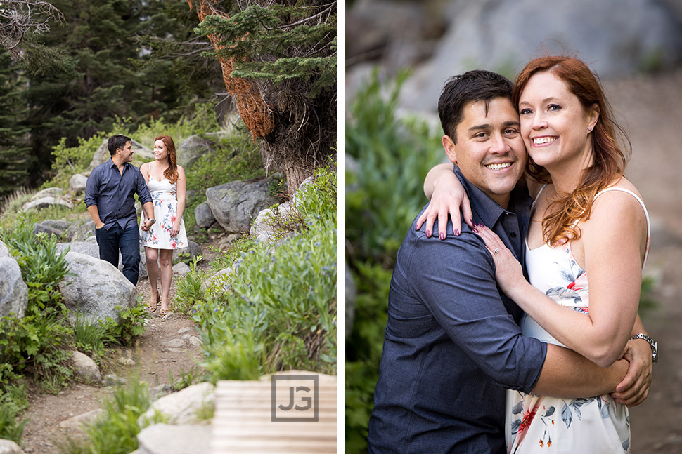 Mountain Trail Engagement Photography