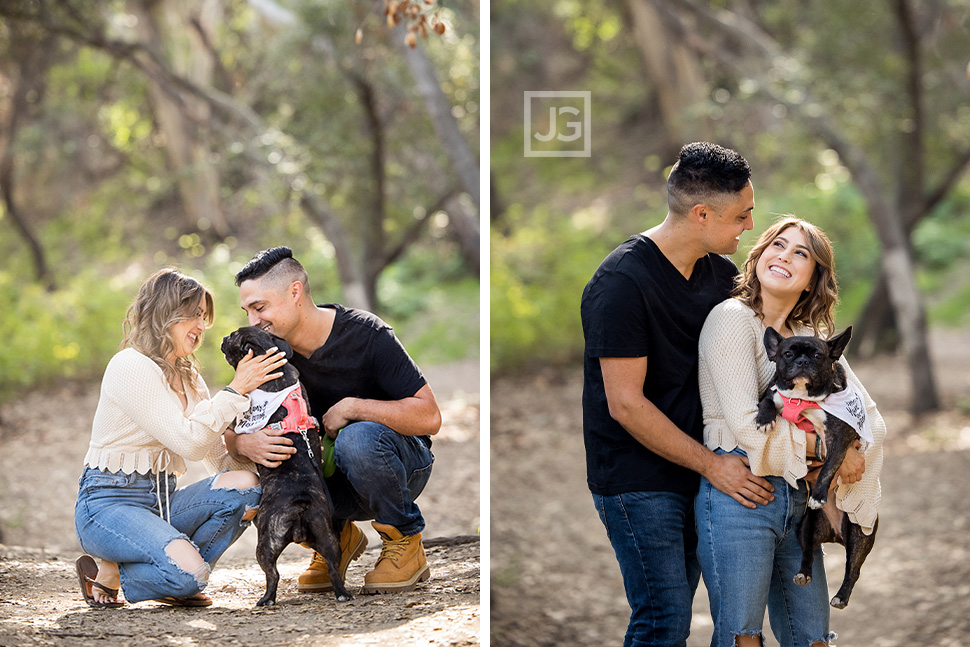 Engagement Photo with their Dog