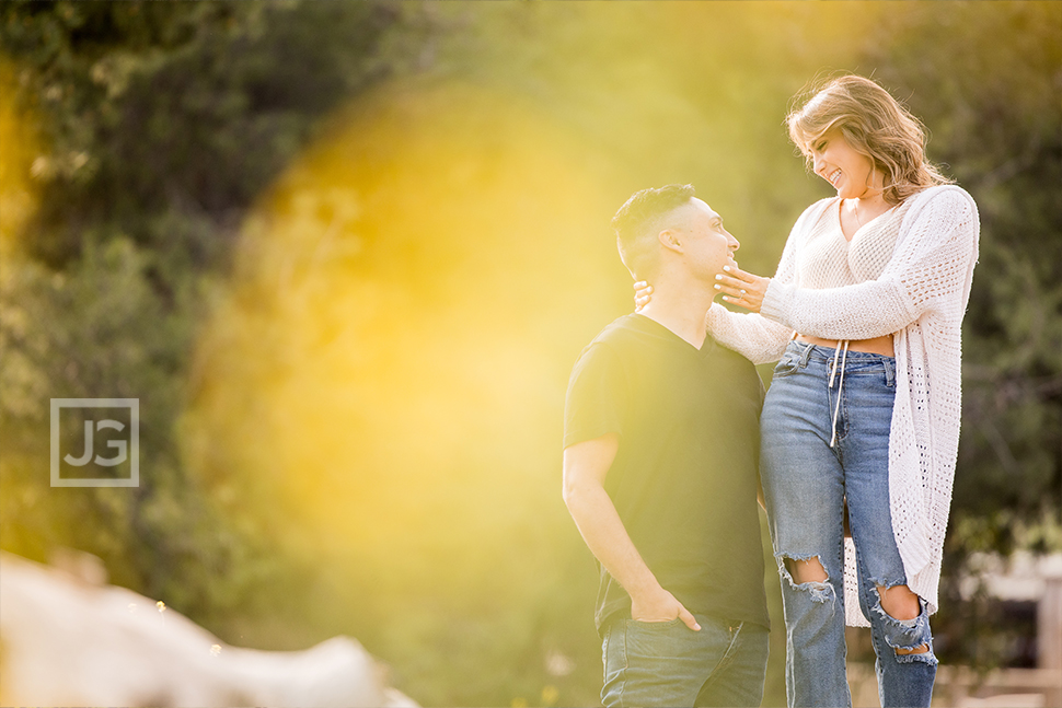 Yellow Flowers in Engagement Photography