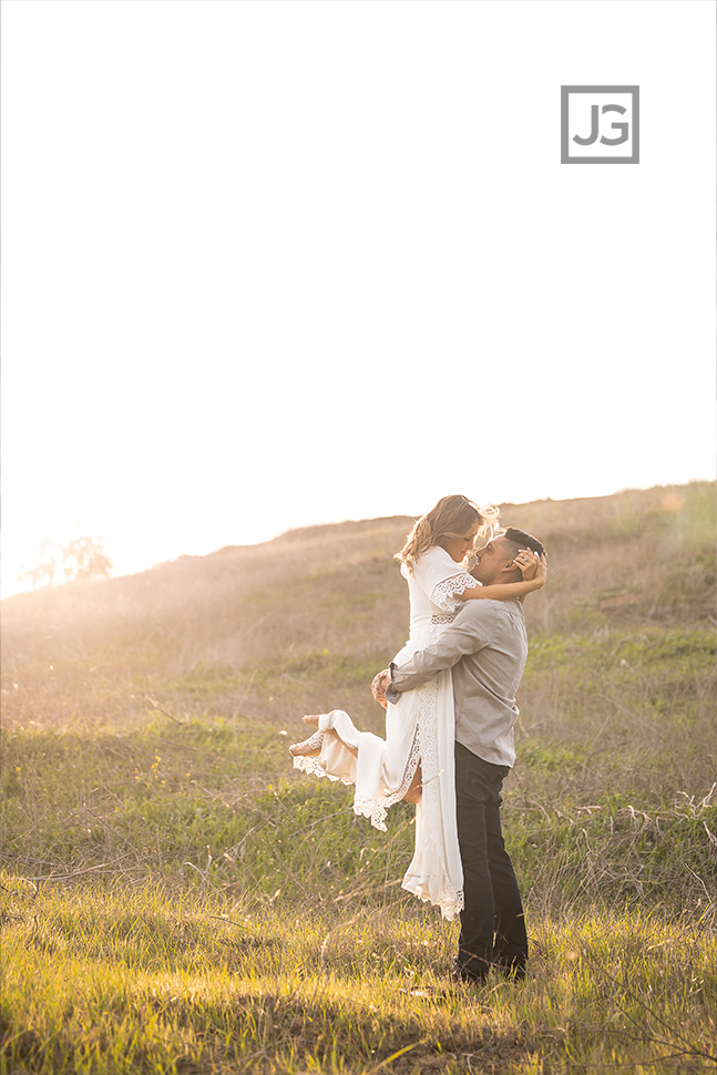 Engagement Photo in a Field