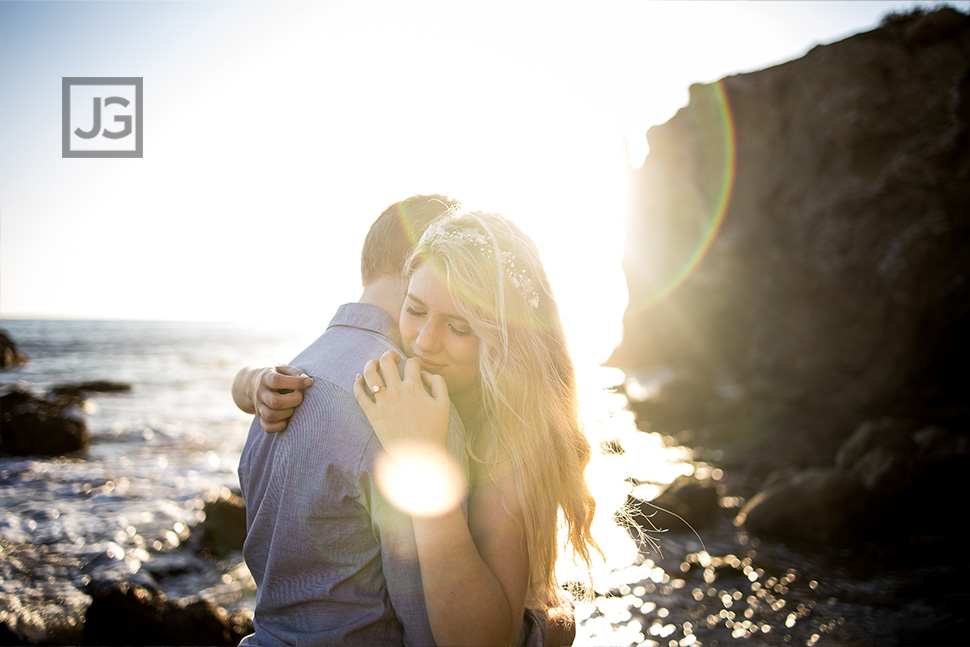 Malibu Beach Engagement Photos