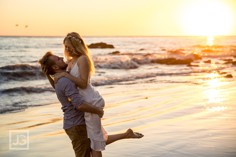 Romantic Beach Engagement Photo