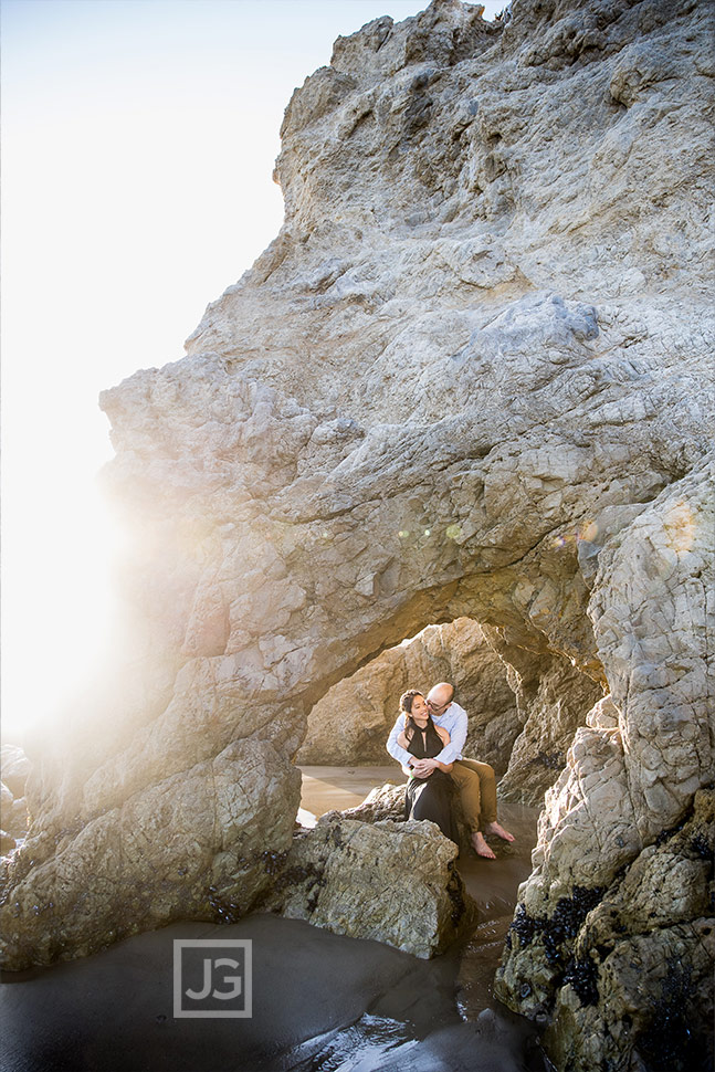 Malibu Arch Engagement Photo