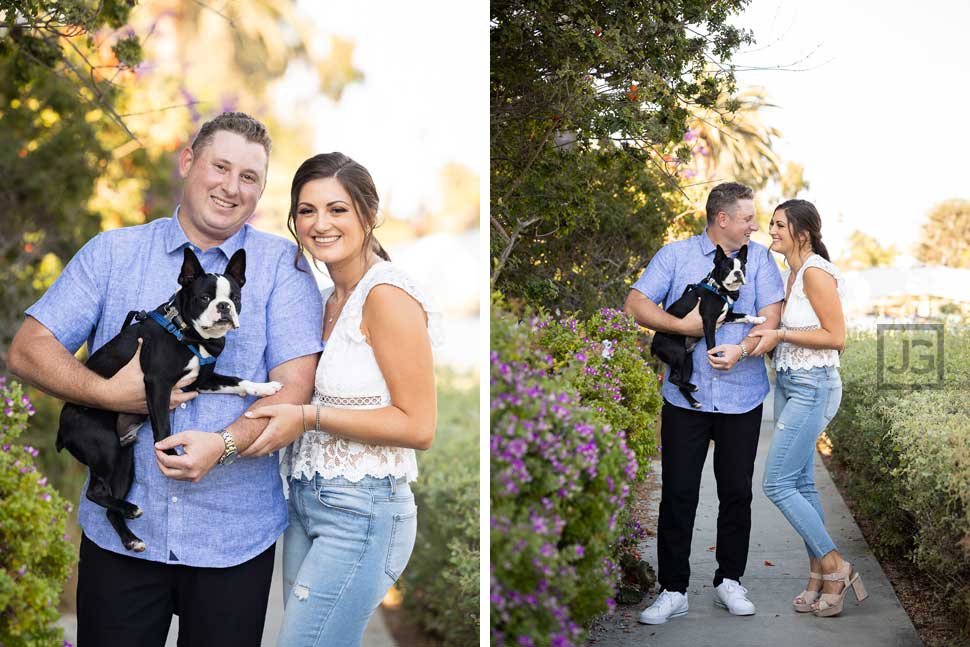 Engagement Photo with French Bulldog