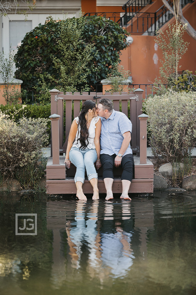 Venice Canal Dock Engagement Photography
