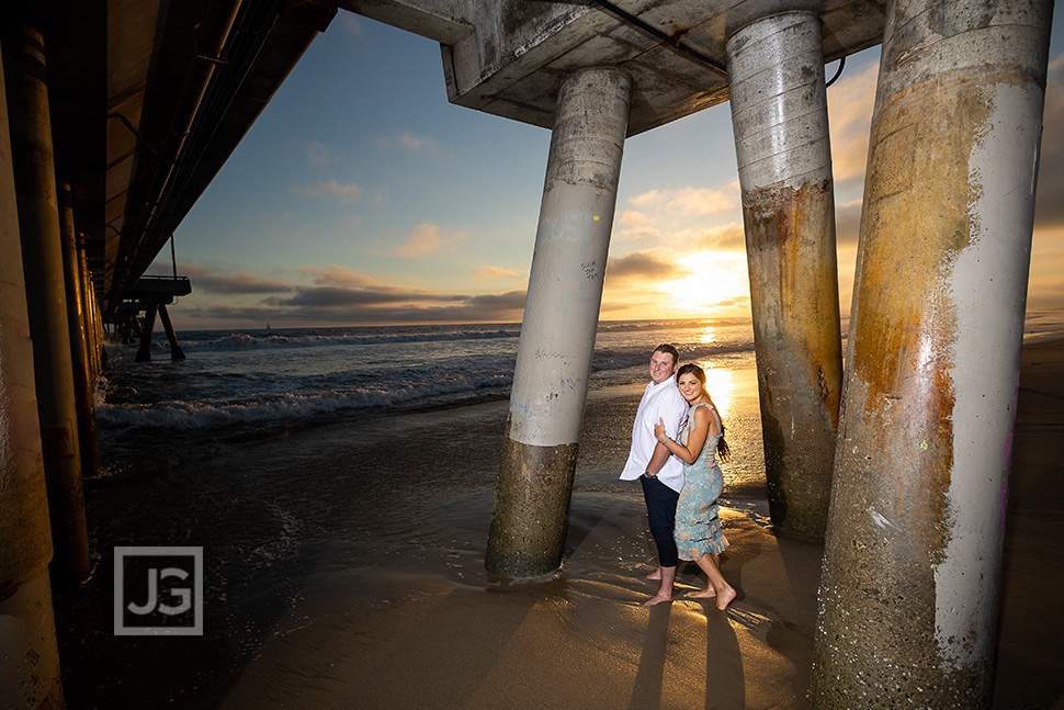 Venice Beach Pier Engagement Photos