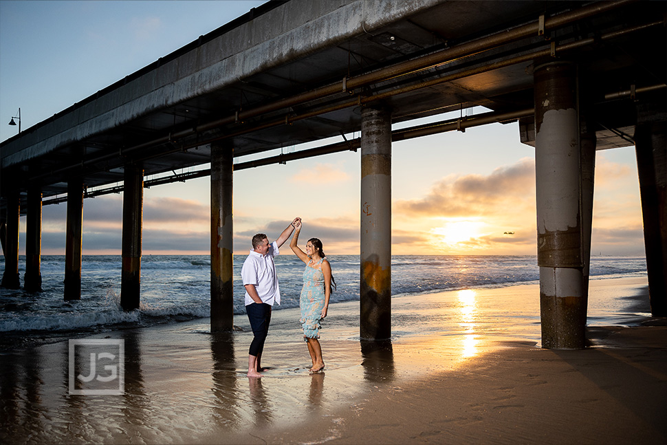 Venice Beach Pier Engagement Photography