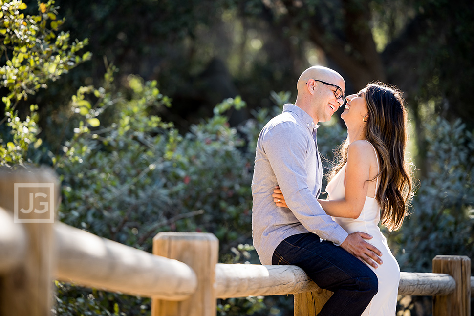 Engagement Photography on a Wood Fence