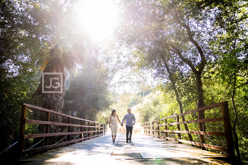 Engagement Photography with Wood Fence Trail