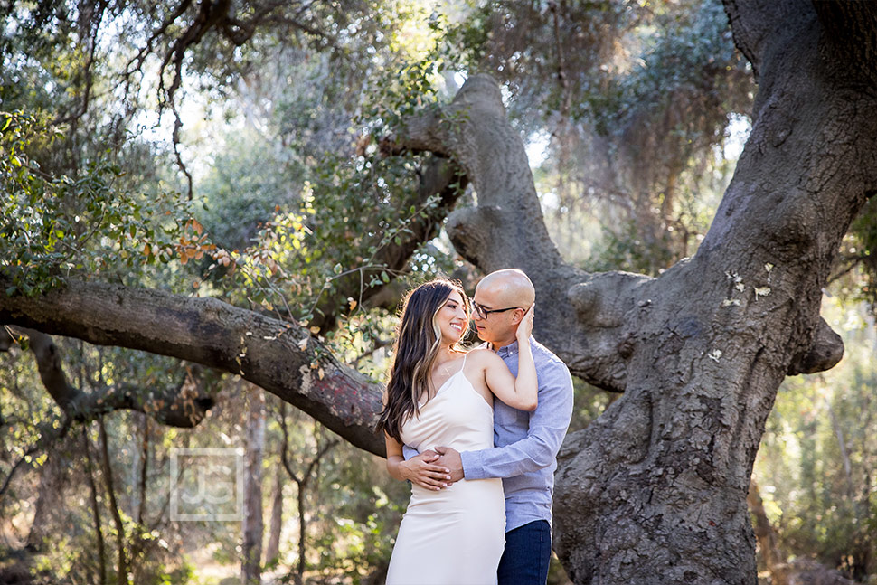 Engagement Photo in Front of Tree