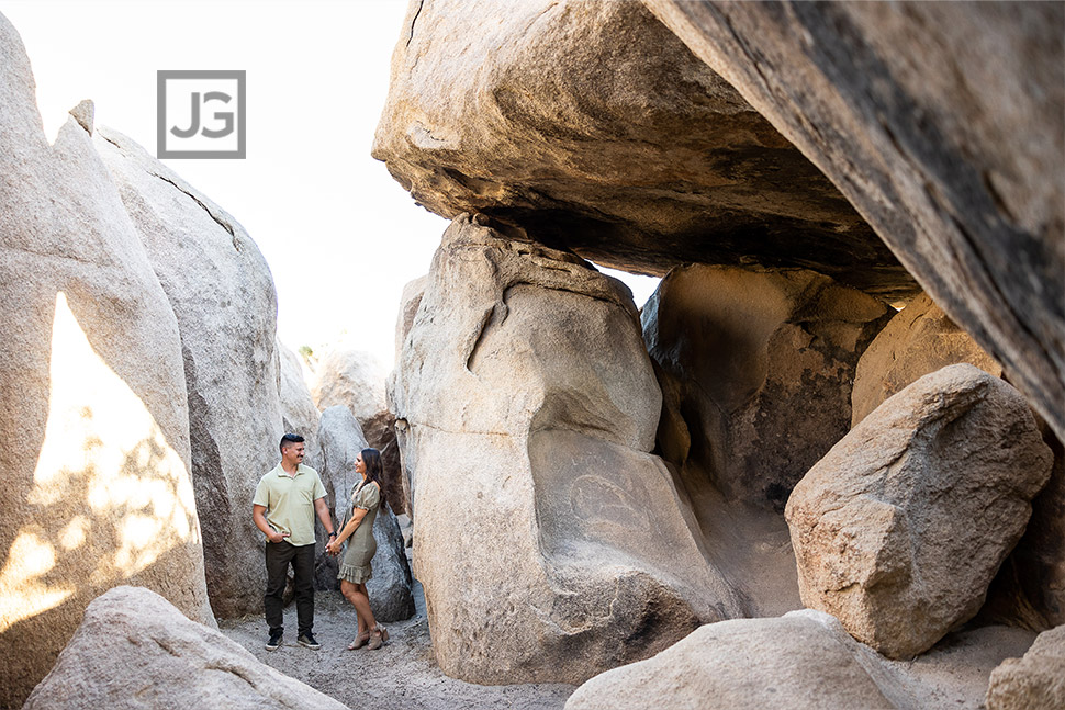 Joshua Tree Cave Engagement Photos