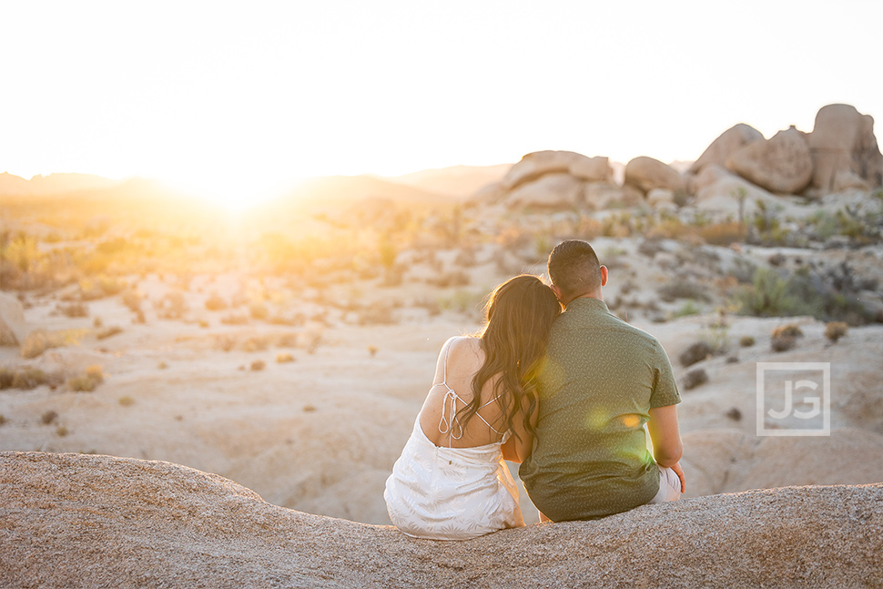 Engagement Photo Joshua Tree Sunset