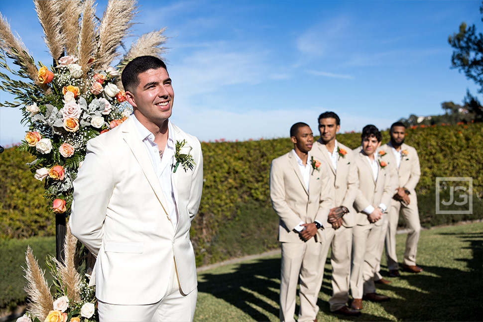 Groom waiting